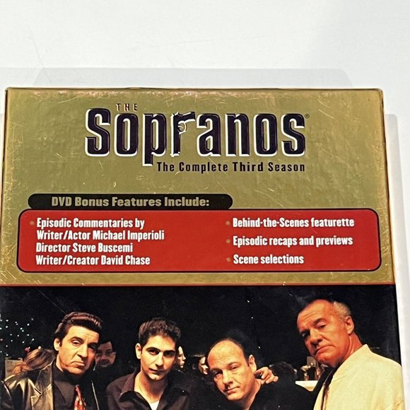 Vintage 2001 Boxed DVD Set The Sopranos HBO Complete 3rd Season 4 Disk Tested - Picture 3 of 14